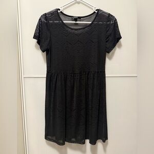 Forever 21 Black Sheer Aztec Mini Dress